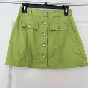 Forever 21 Green Mini Skirt with Pockets
